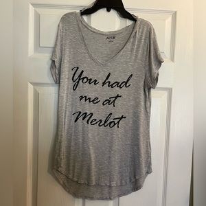 👚 Apt 9 Size Medium “You had me at Merlot Shirt 👚